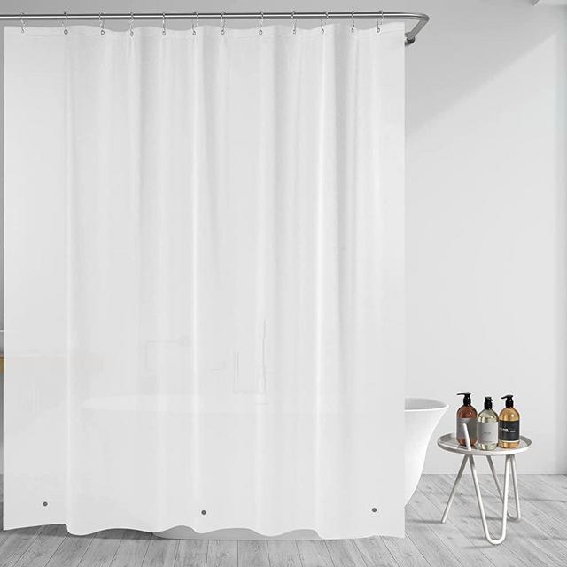 AmazerBath Shower Curtain Liner, 72x78 PEVA 3G Plastic Shower Liner, Frosted Shower Curtain Liner with Magnets and 12 Rustproof Metal Grommet Holes, Lightweight Waterproof Shower Curtains for Bathroom