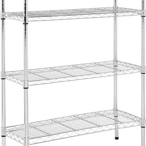 AmazonBasics 4-Shelf Shelving Unit - Chrome