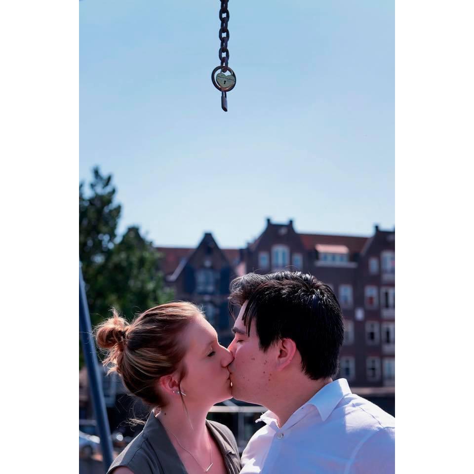 One of our engagement pictures we got taken in Amsterdam!