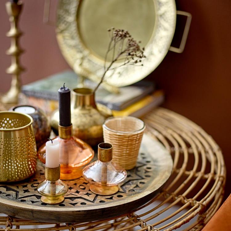 Bloomingville Round Hammered Metal, Set of 2 Sizes, Copper Finish Bowl