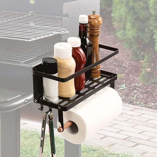 Grillzilla - Grill Armory - Magnetic Grill Caddy - BBQ Shelf Organizer and Tool Holder - Strong Magnetic Shelf for Gas Grills, Refrigerators, Ovens and More