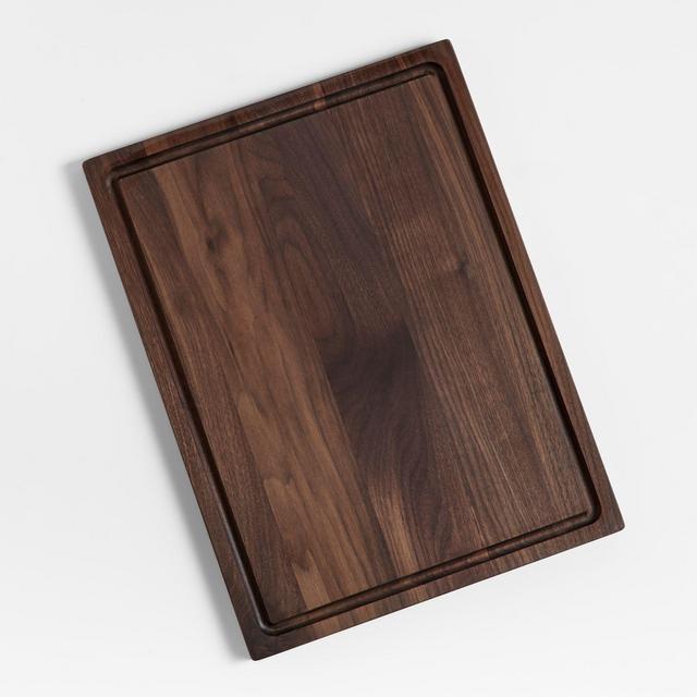 Crate & Barrel Walnut Face-Grain Cutting Board 20"x15"x0.75"