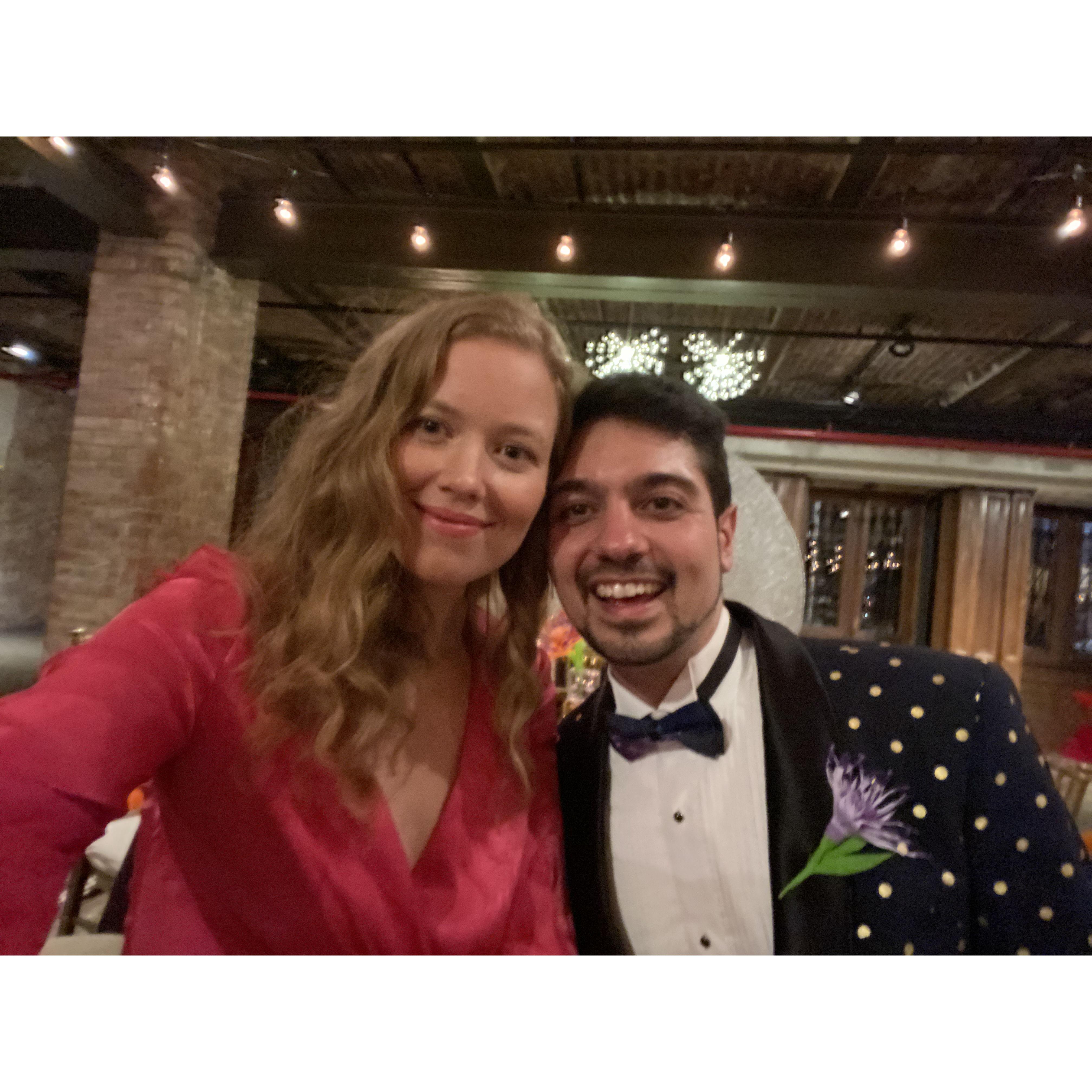 Celebrating our friend Lucas & Cici at their wedding!