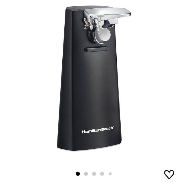 Hamilton Beach Extra-Tall Electric Automatic Can Opener with Easy-Clean Detachable Cutting Lever, Cord Storage, Knife Sharpener, Black (76702)
