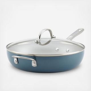 Porcelain Enamel Covered Deep Skillet