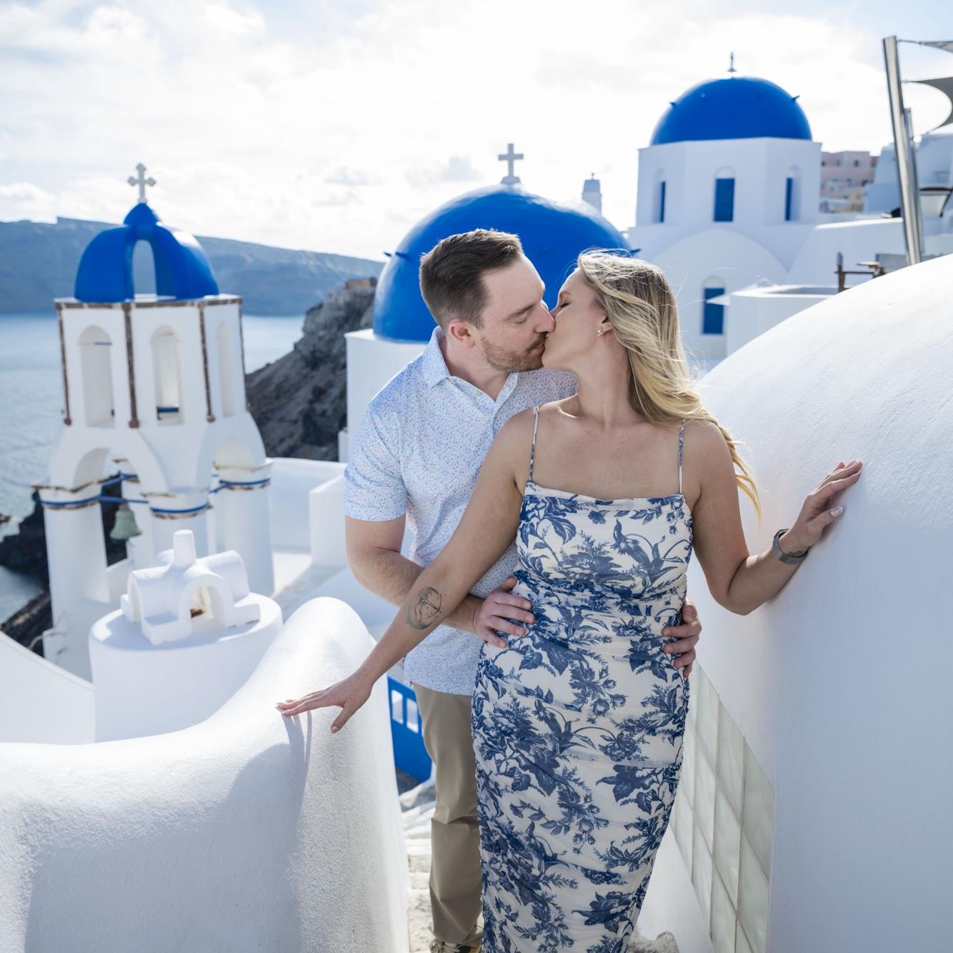 Engagement Photo Shoot in Santorini
