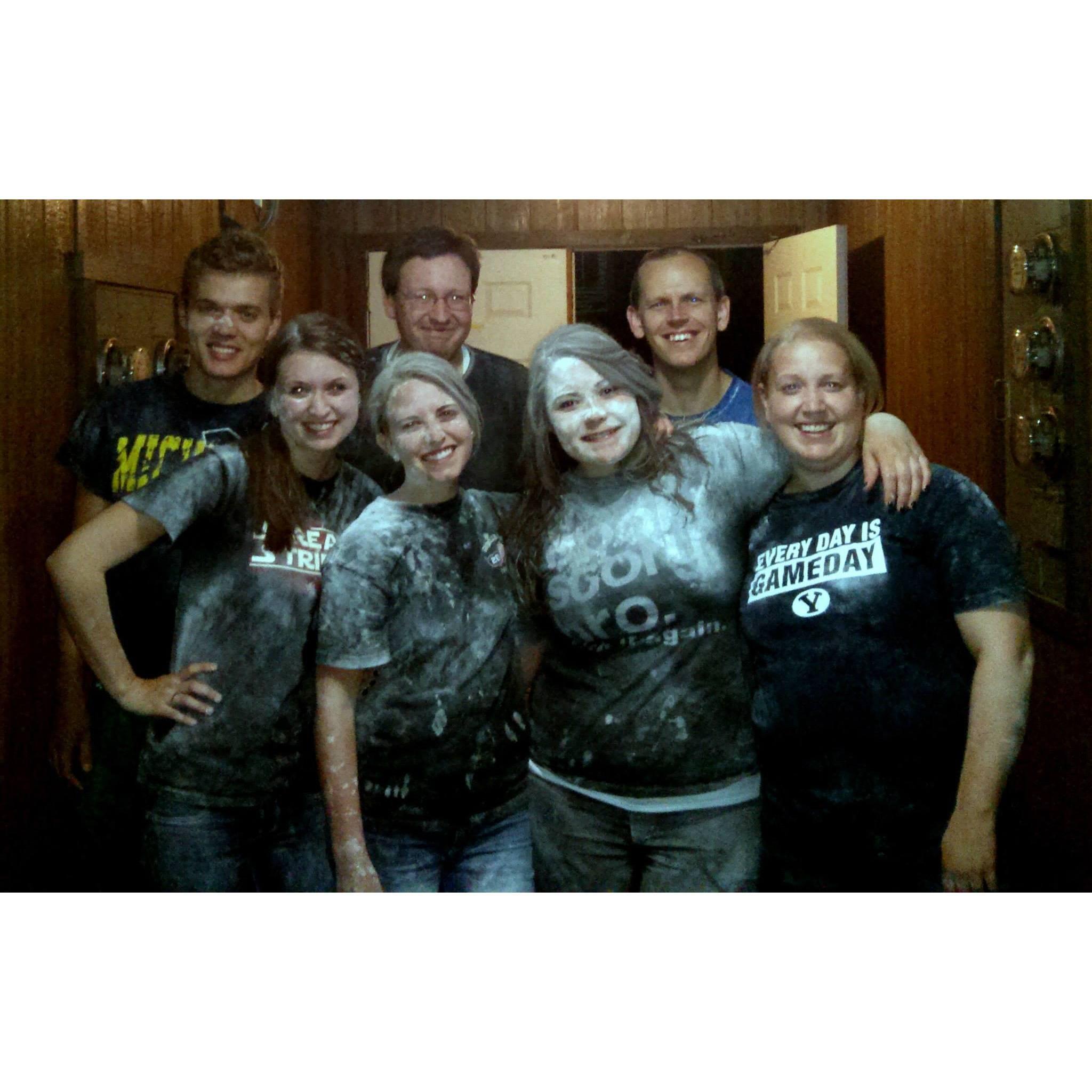 Flour fight with friends in 2013.