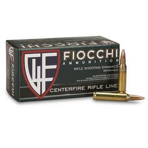 Fiocchi, .223 Remington, FMJBT, 55 Grain, 50 Rounds