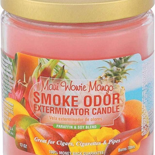 Smoke Odor Exterminator 13oz Jar Candle, Maui Wowie Mango, 13 oz, 13 Ounce