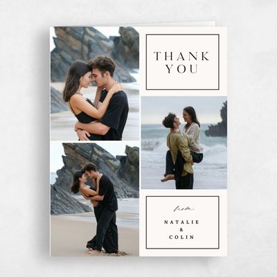 Beige Wedding Thank You - Sarnai Multiphoto