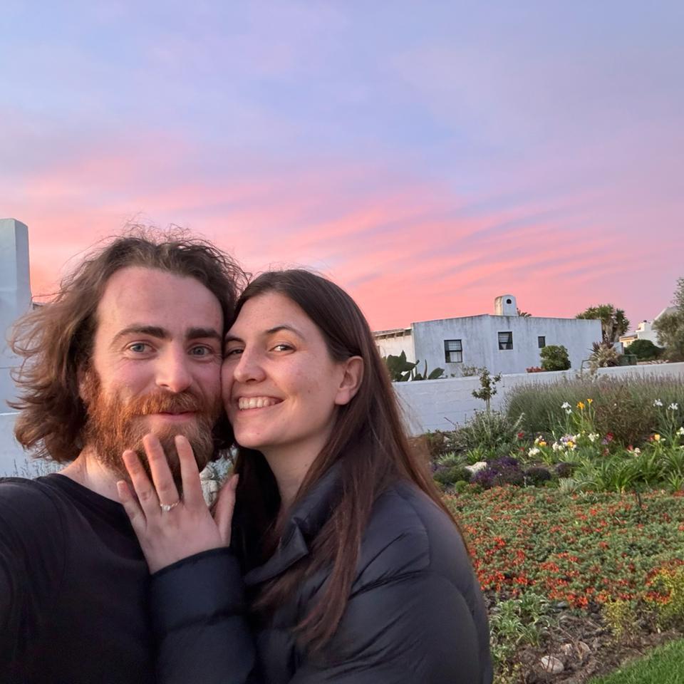 Sunset after getting engaged
