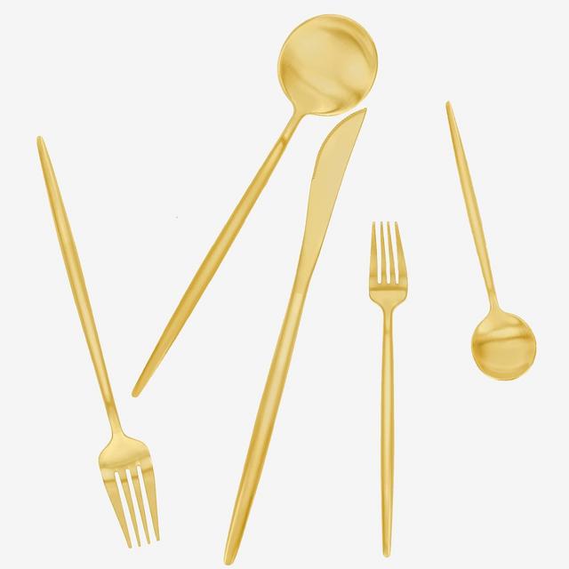 Fameware Matte Gold Silverware Set Service for 6