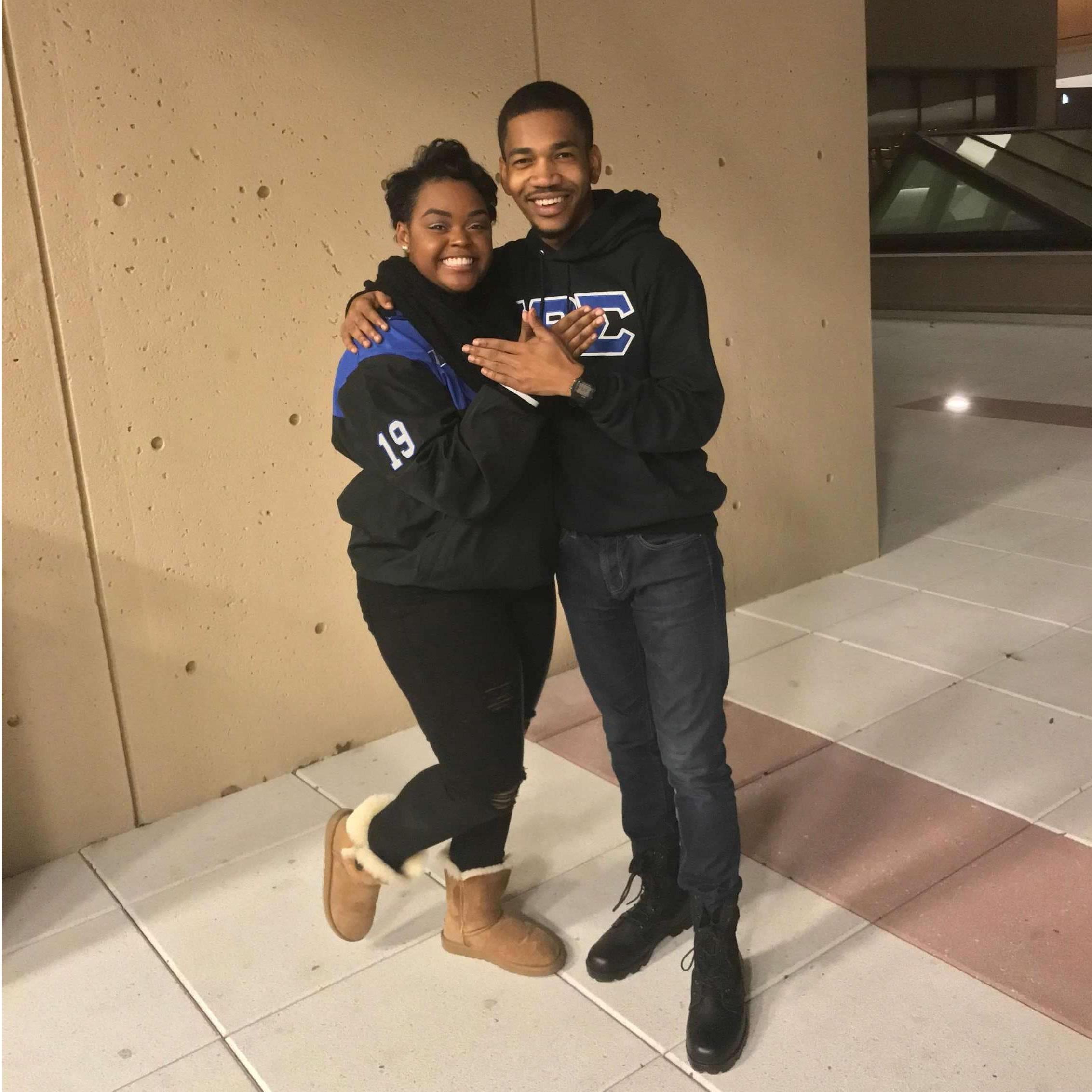 November 2017 - Kera is a member of Zeta Phi Beta Sorority, Inc. and Tony is a member of Phi Beta Sigma Fraternity, Inc. Their organizations are constitutionally bound as brothers/sisters #dovelove!