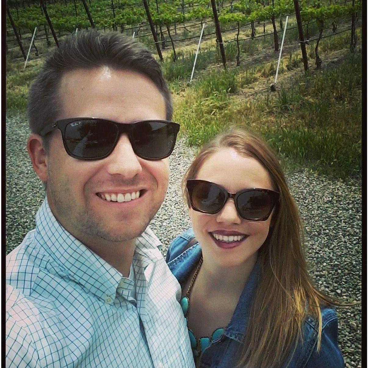 Wine tasting in Pleasanton, CA before a friends wedding.