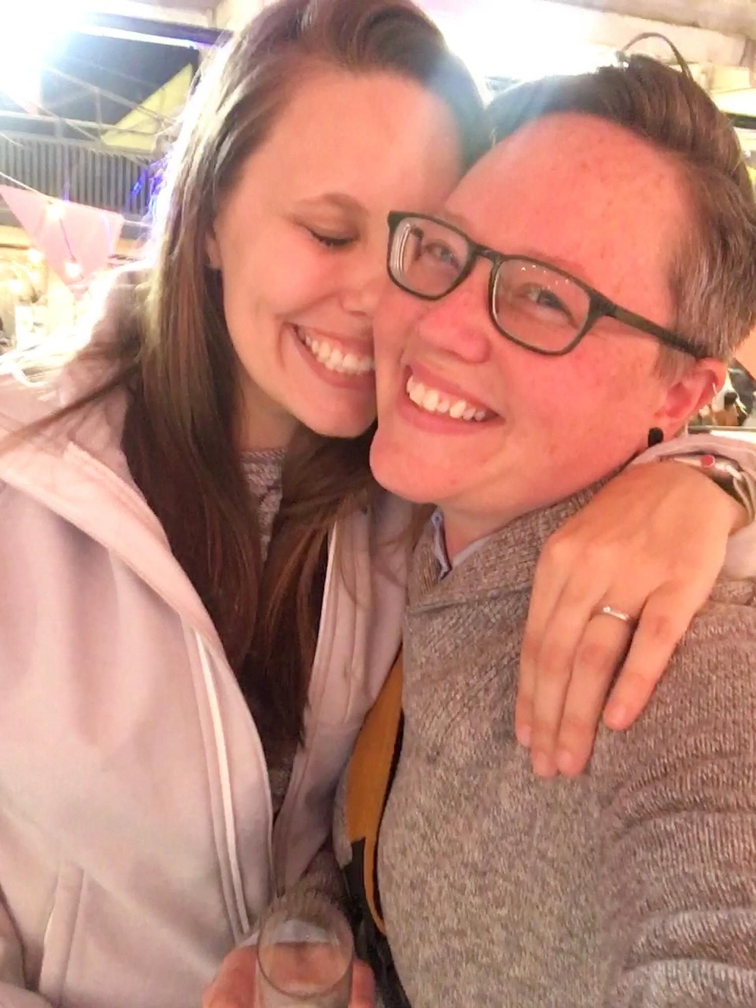 Our first picture as an engaged couple!