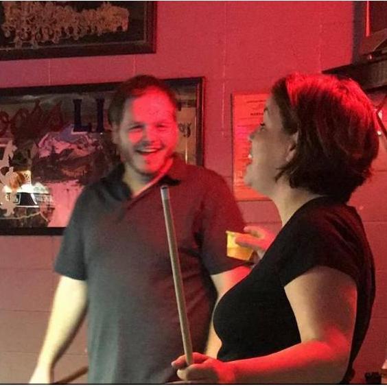 Where we first met ... The Bottom. Playing Pool. Before you even ask... Yes he is better than me!!