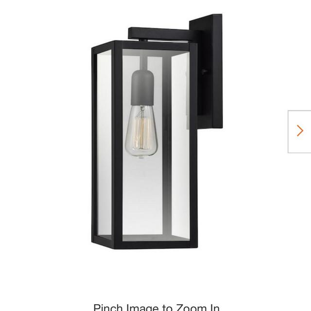 Hurley 1-Light Black Outdoor Wall Lantern Sconce