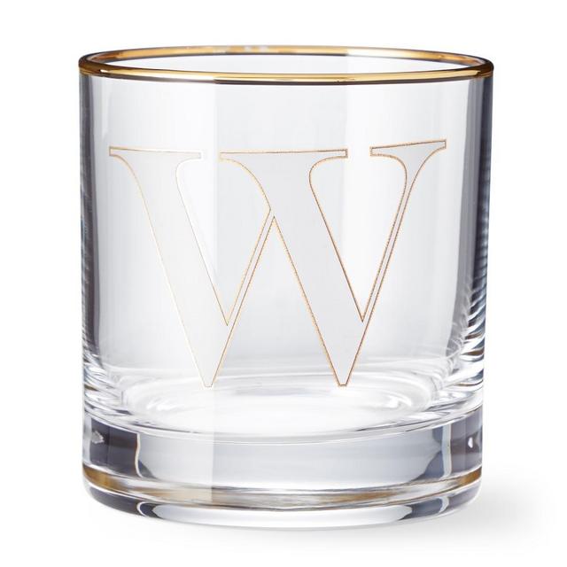 Monogram Double Old-Fashioned Glass, W
