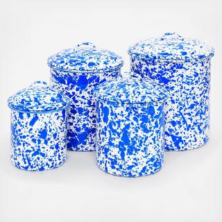 Splatter Enamelware 4-Piece Canister Set