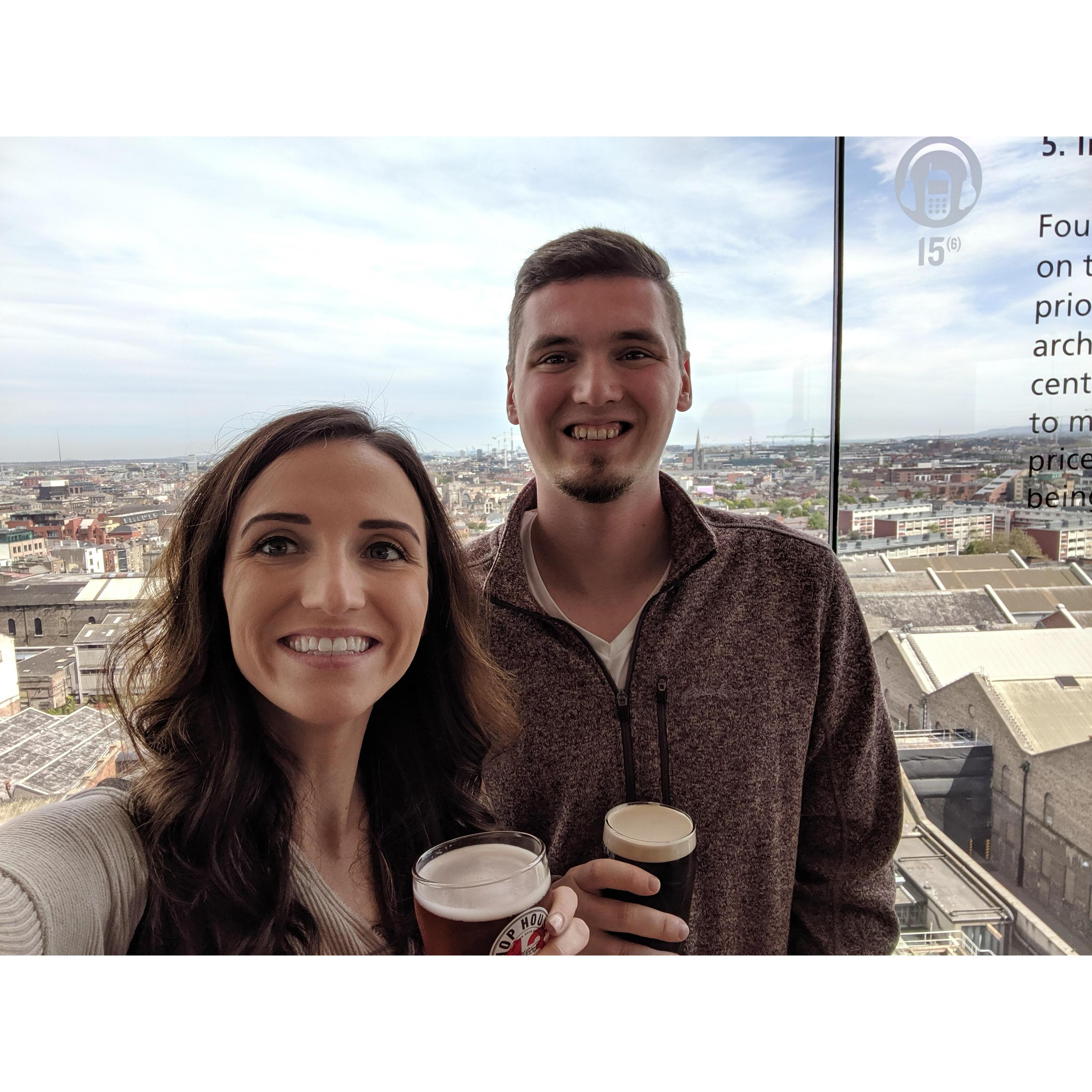 At the Gravity Bar in Ireland at the Guinness Brewery!