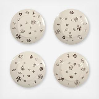 Makers' Marks Dinner Plate, Set of 4