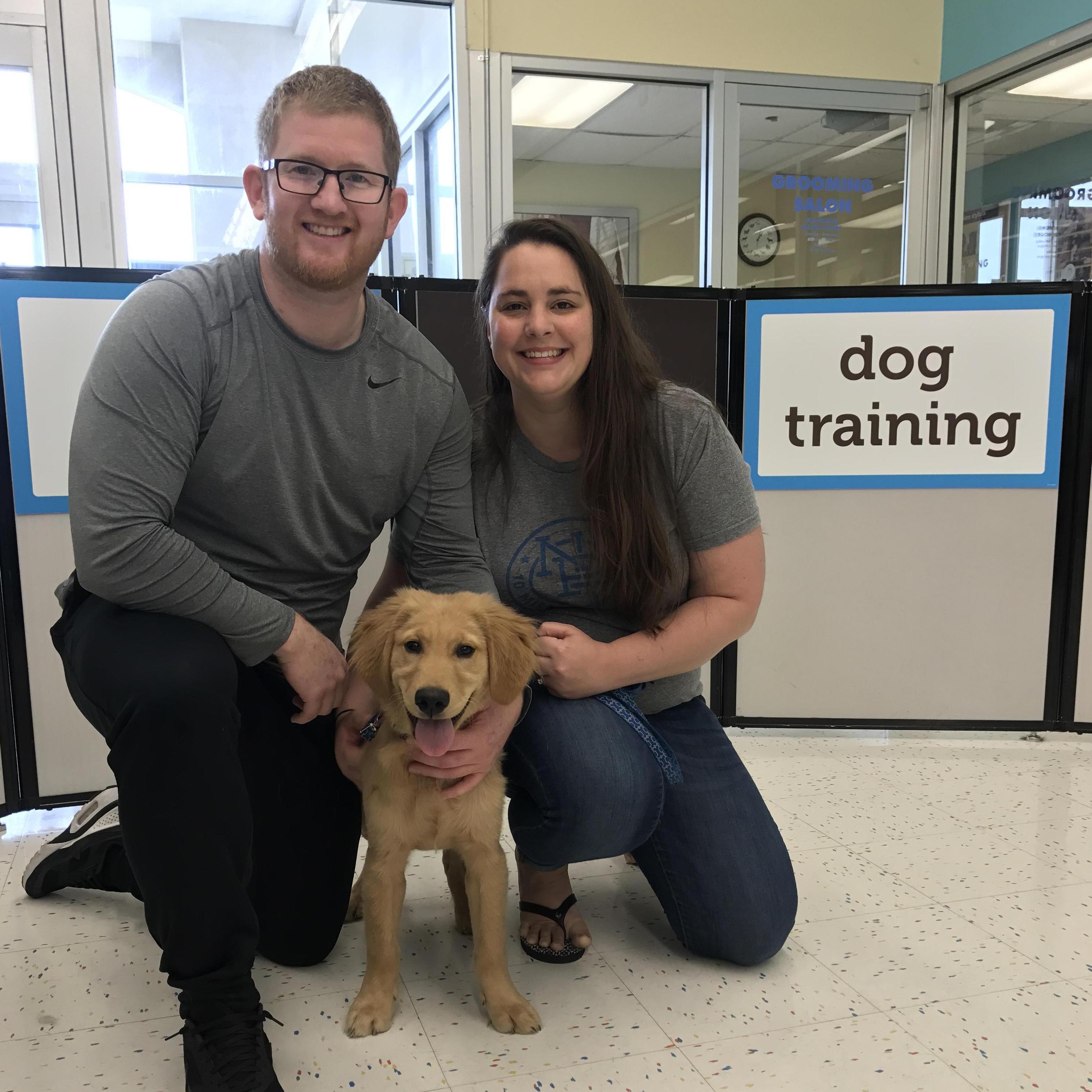 Baxter graduating from Puppy School