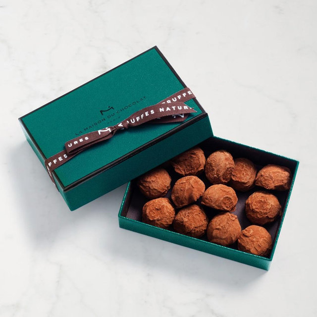 La Maison du Chocolat Dark Chocolate Truffle Gift Box, 13 Pieces