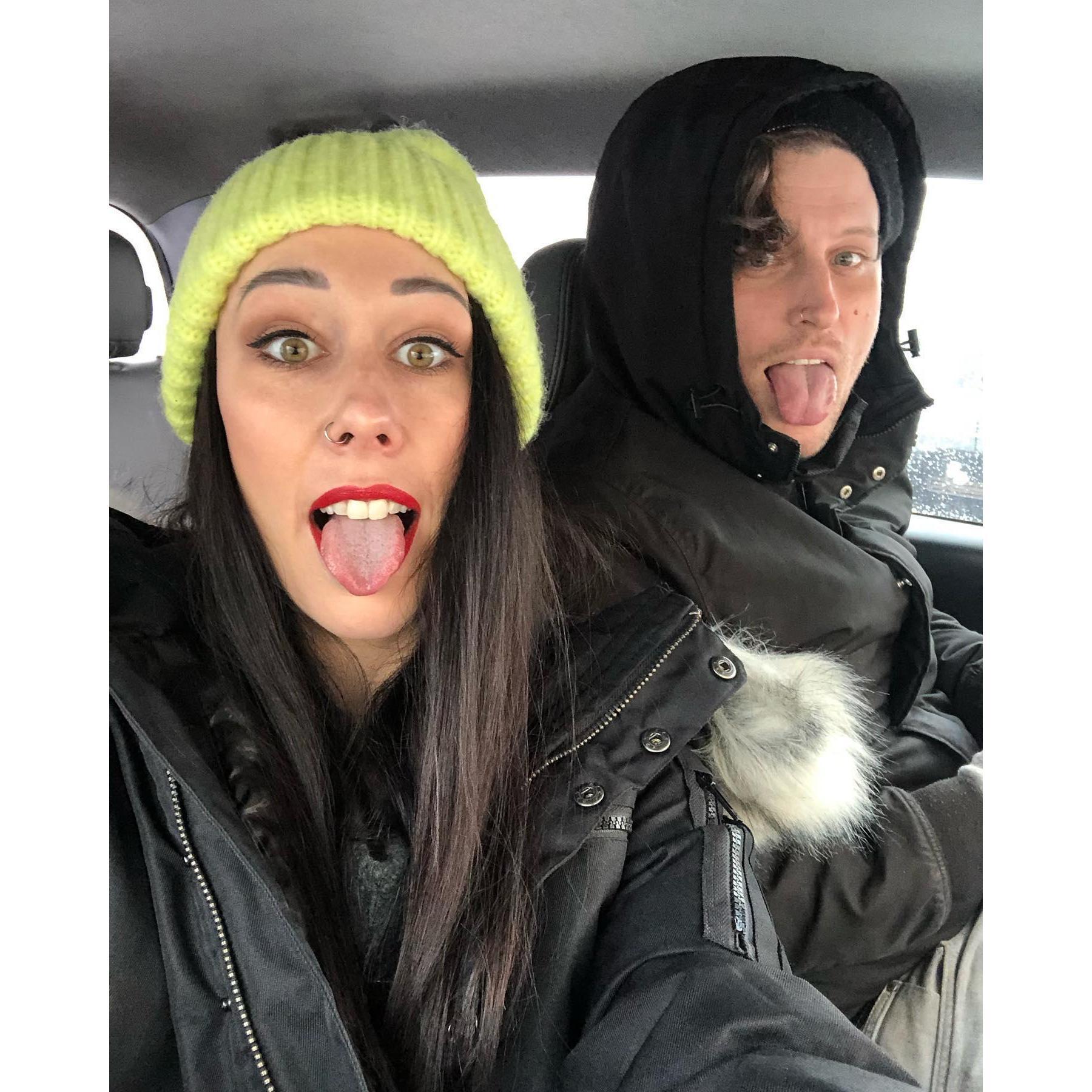 Christmas road trip to see the kids! Michigan.