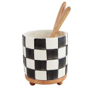 Checkered Utensil Holder