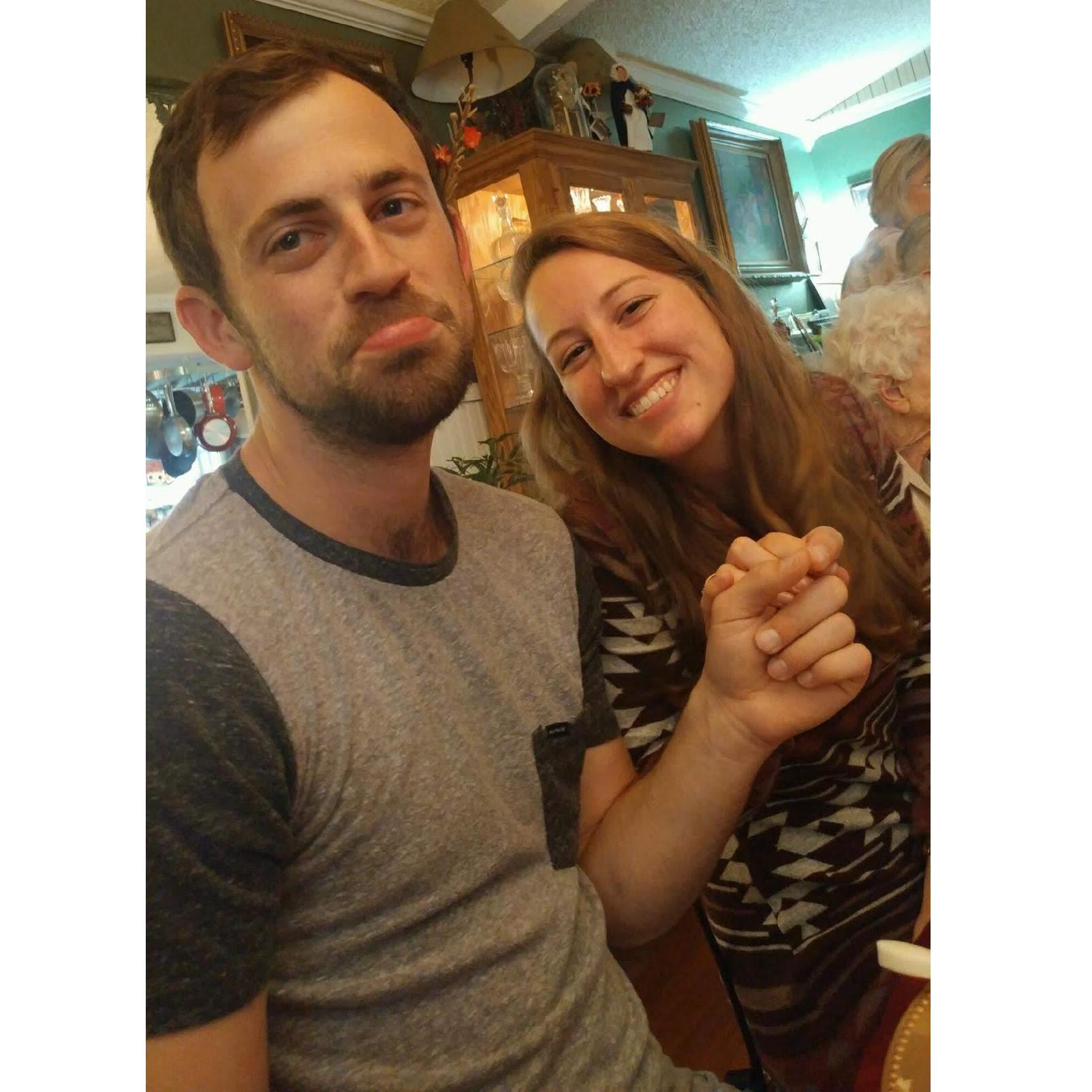 Justin's first Hargis family Thanksgiving! He got the turkey head!