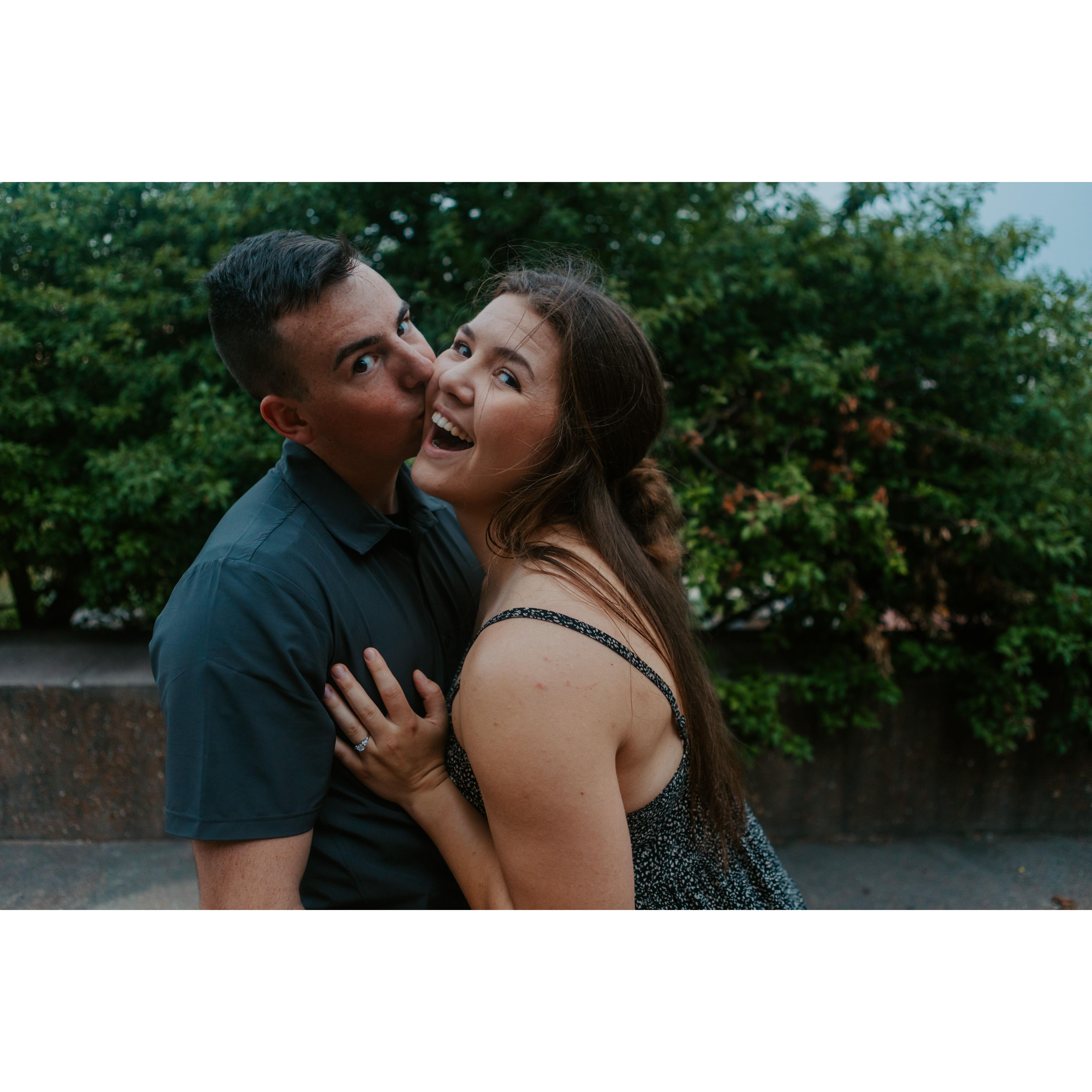 All of these "engagement photos" were taken in St. Louis with a tripod! It was super spontaneous and we just missed getting caught in a thunderstorm