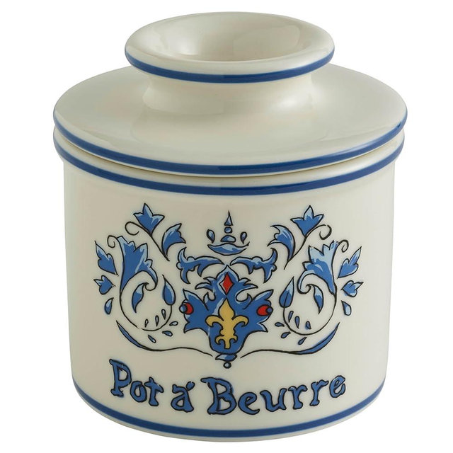 Butter Bell – The Original Art Nouveau French Butter Crock by L Tremain, Water Seal Ceramic Butter Keeper for Countertop, Keeps Butter Fresh & Spreadable Without Refrigeration