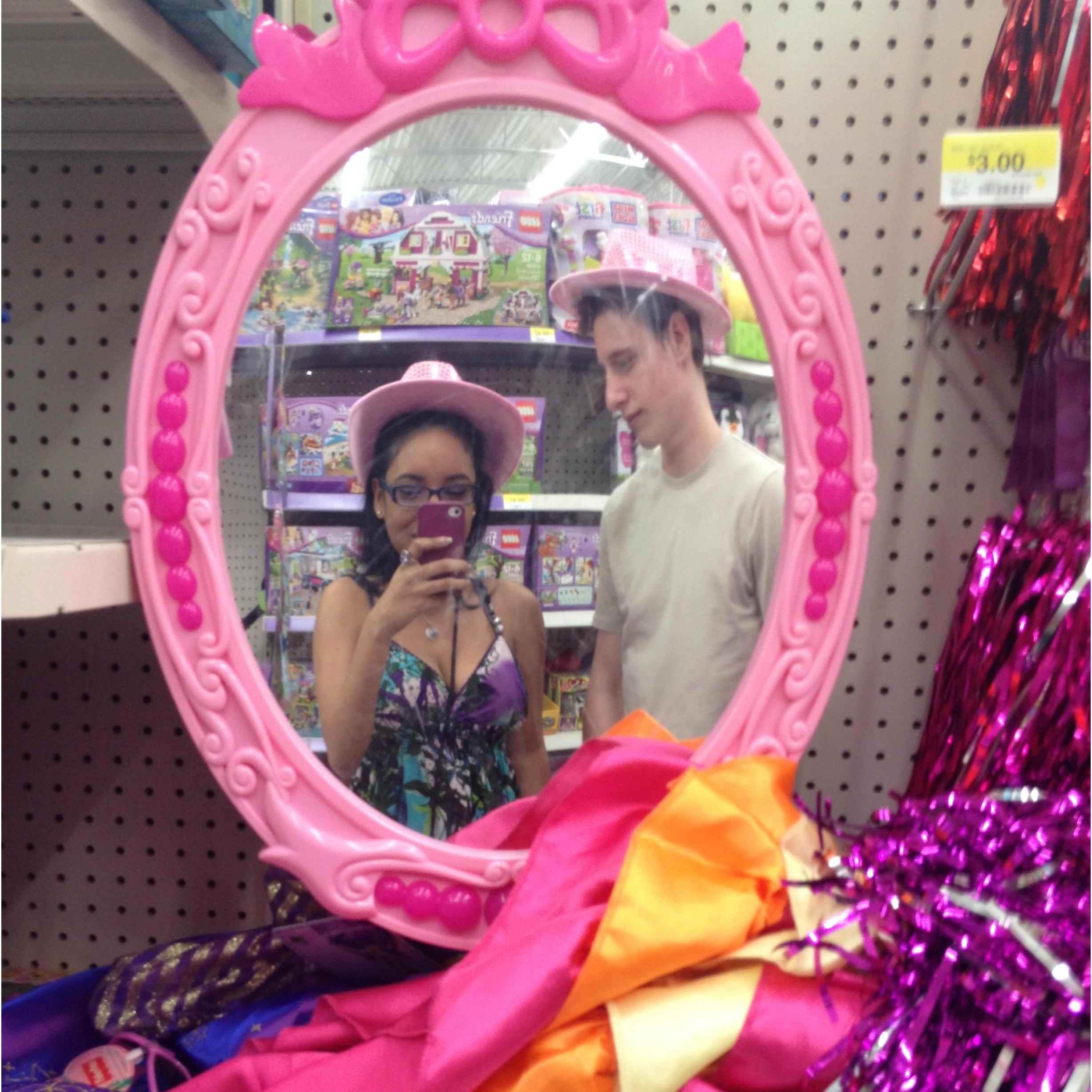 2015 : An impromptu trip to Walmart featuring some glittery pink cowboy hats.