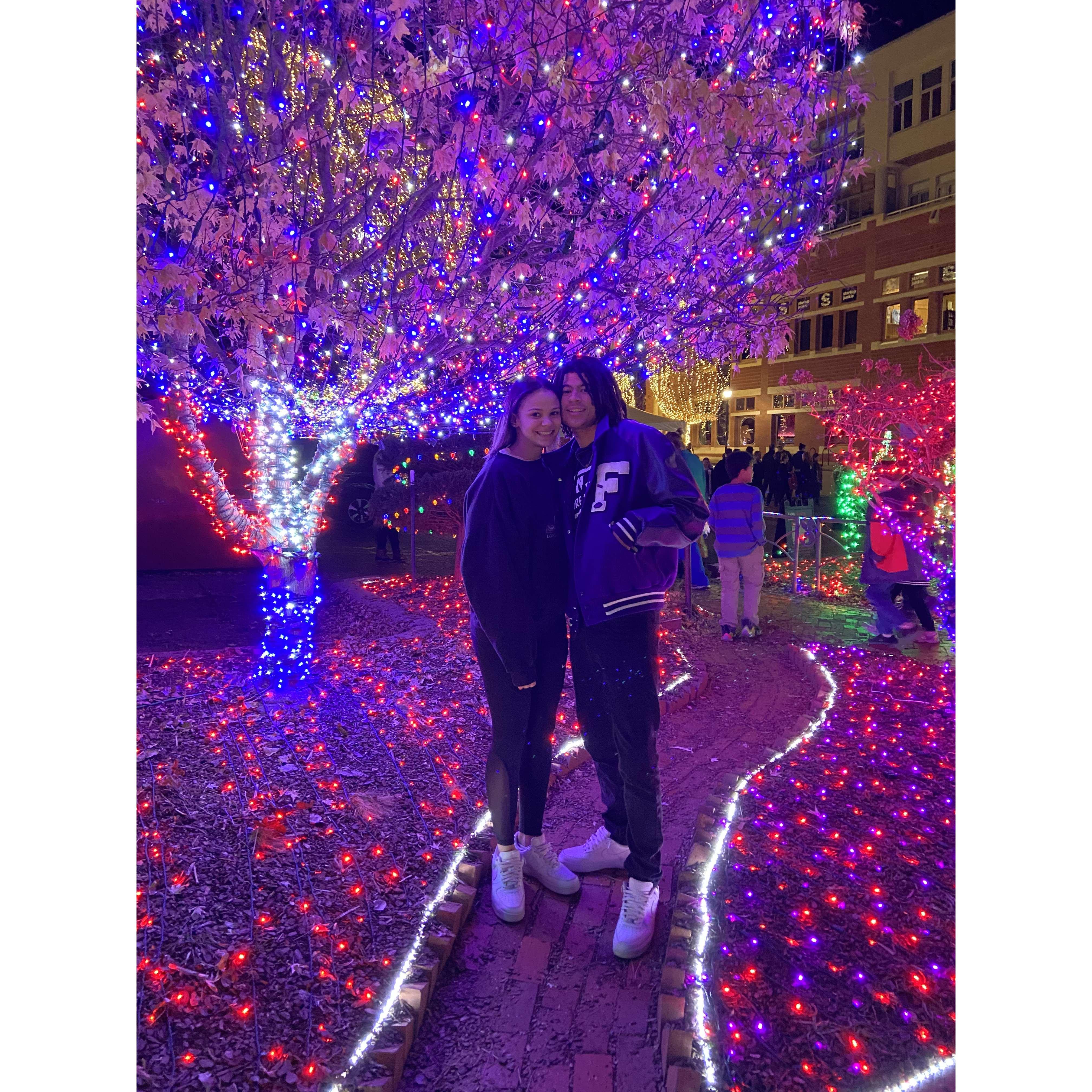 Fayetteville square lights, Christmas 2019