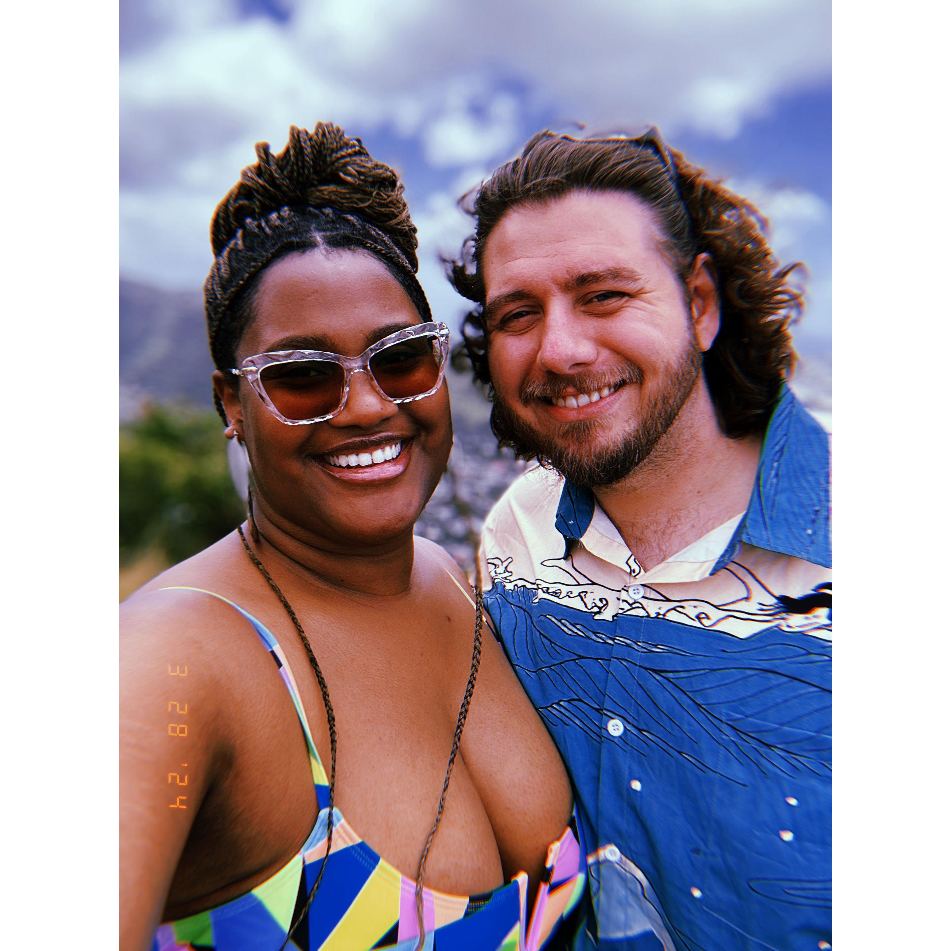 A lovely selfie at a lookout in Hawaii!