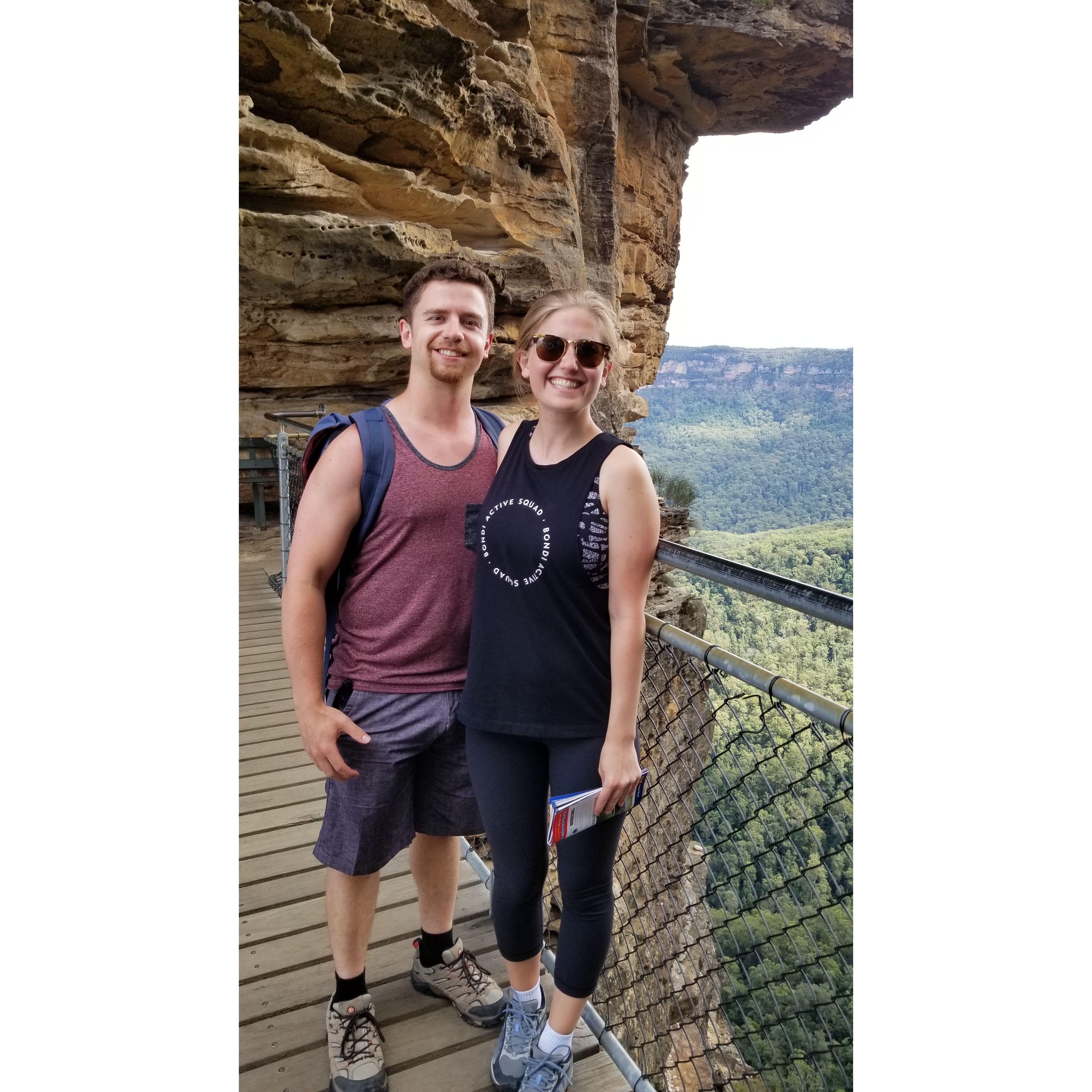 Hiking through the Blue Mountains just outside of Sydney, Australia