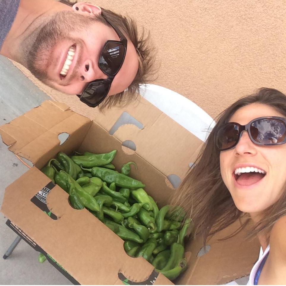 Bringing home green chiles from NM. Unfortunately showed back up in Alaska with a bag of mush. Send some to us!