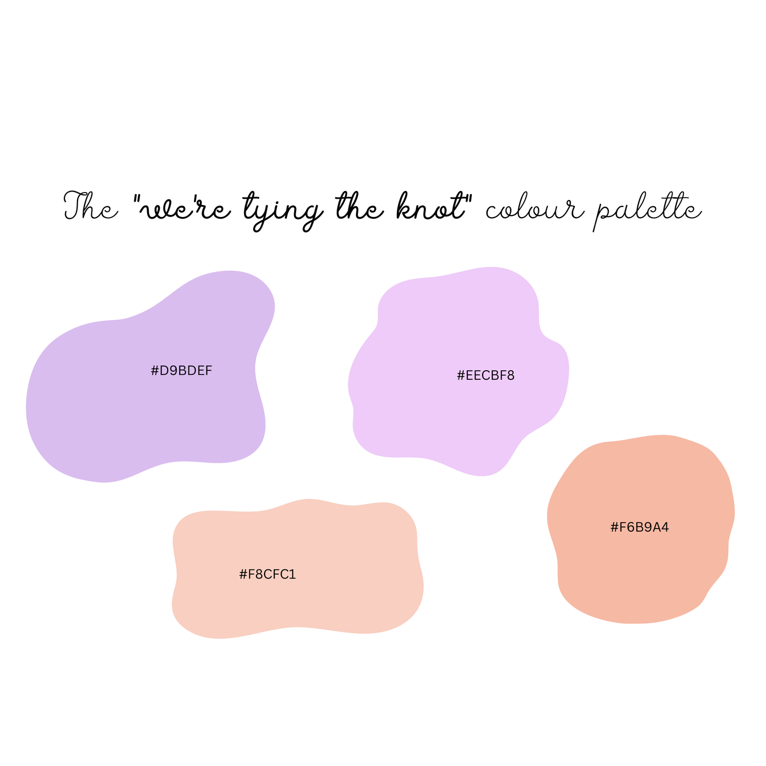 Our wedding colour palette
