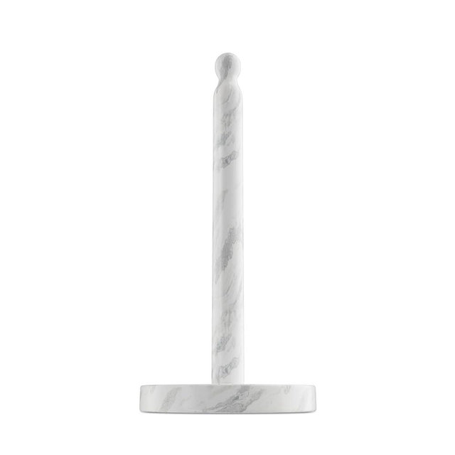 Koville Natural Marble Paper Towel Holder Countertop, 6“ Genuine Stone Paper Towel Holder Stand for Kitchen Storage, for Standard Rolls(Namib Fantasy)
