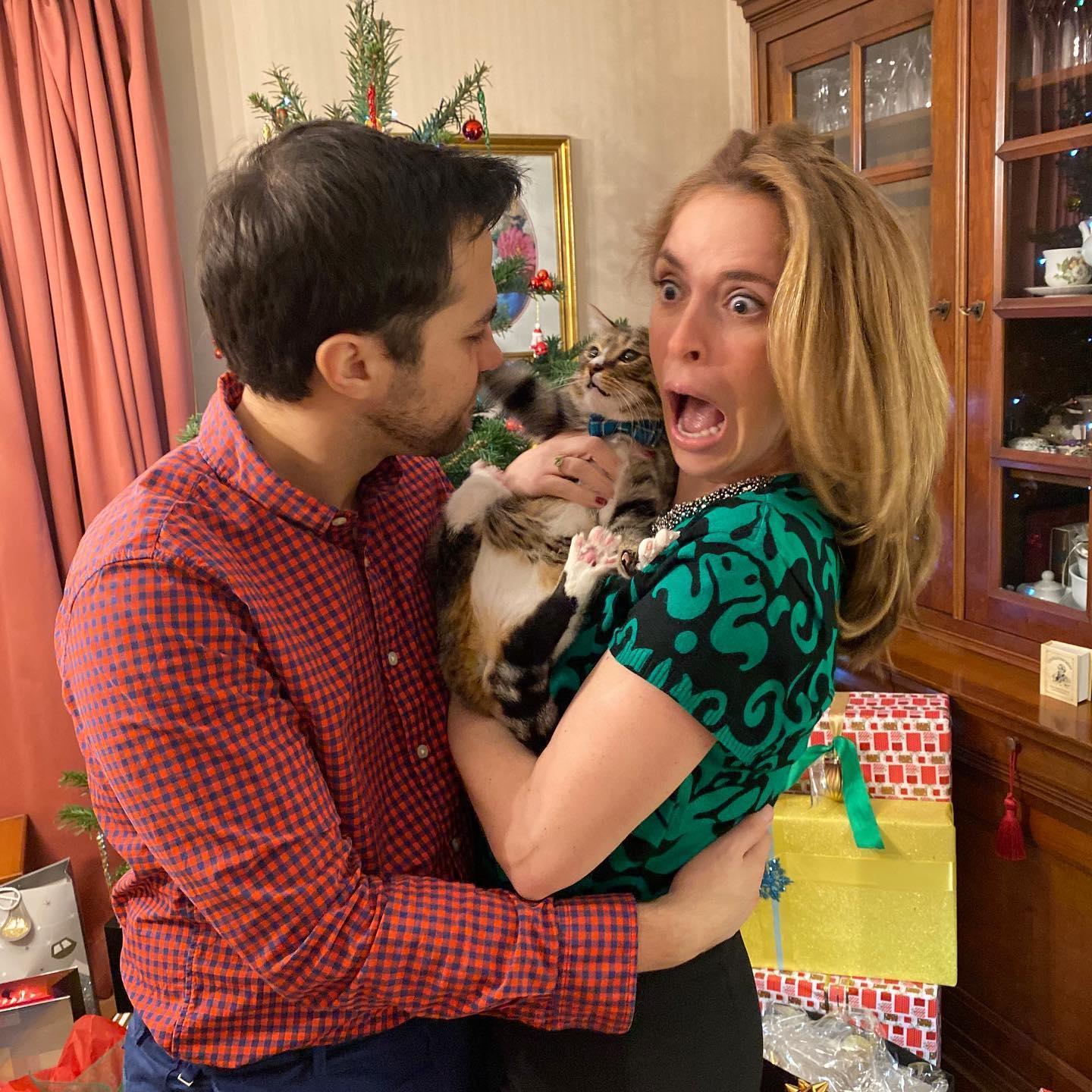 Just the glamorous life of being the parents to a sassy cat.