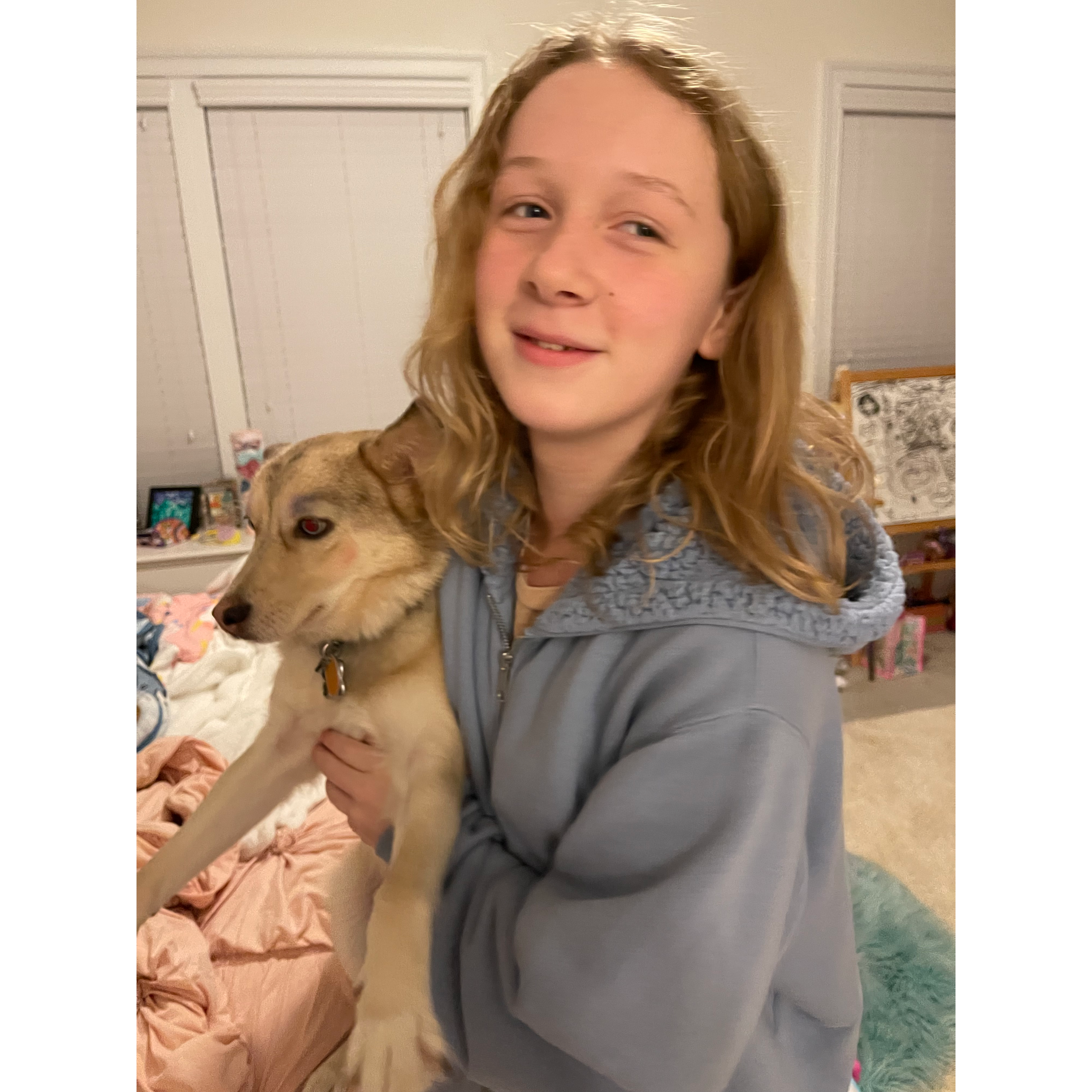 Kayleigh with her Milo boy