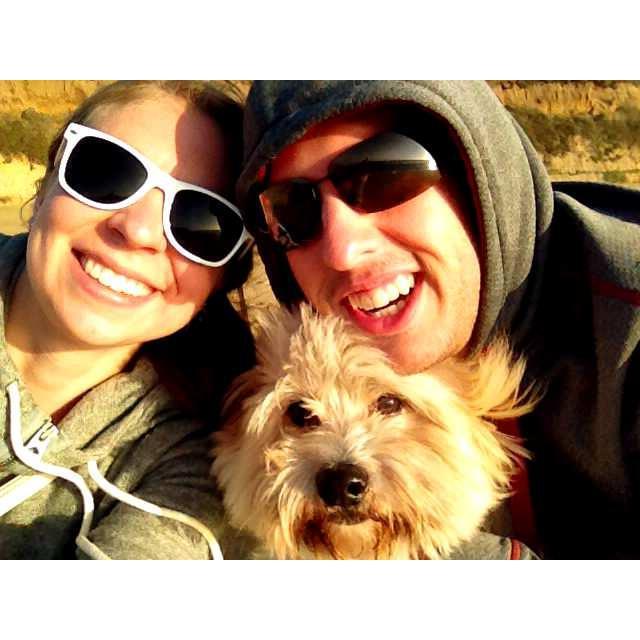 Montara Beach with Major. October 2013.