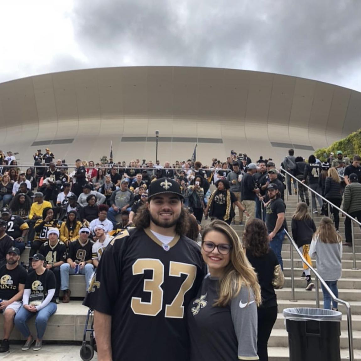 Saints vs. Steelers Game in the dome (before we lived in NOLA)