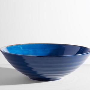 Swirl Melamine Large Serve Bowl - Indigo
