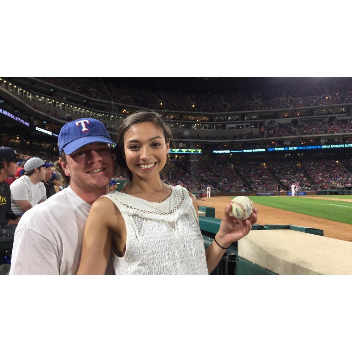 We love Texas Ranger games!
