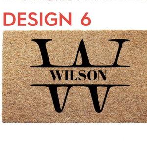Personalized Door Mat With Family Name - Custom Doormat With Anti-slip Backing - 3 Size Options - Custom Door Mats for Front Door - Etsy