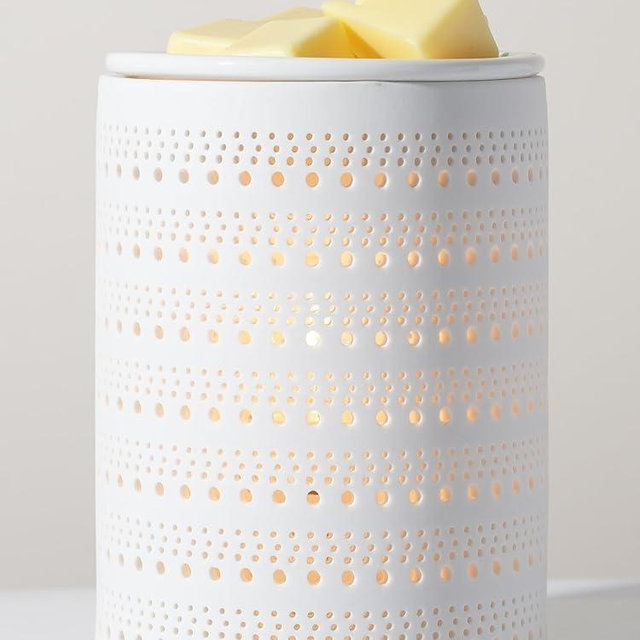 Wax Melt Warmer with Timer White Ceramic Electric Christmas Oil Melter Cute Small Light Warmers Aromatherapy Fragrance for Decorative Melting Burner Melts Scented Candle Cube Tart Scent Dimmable Warm