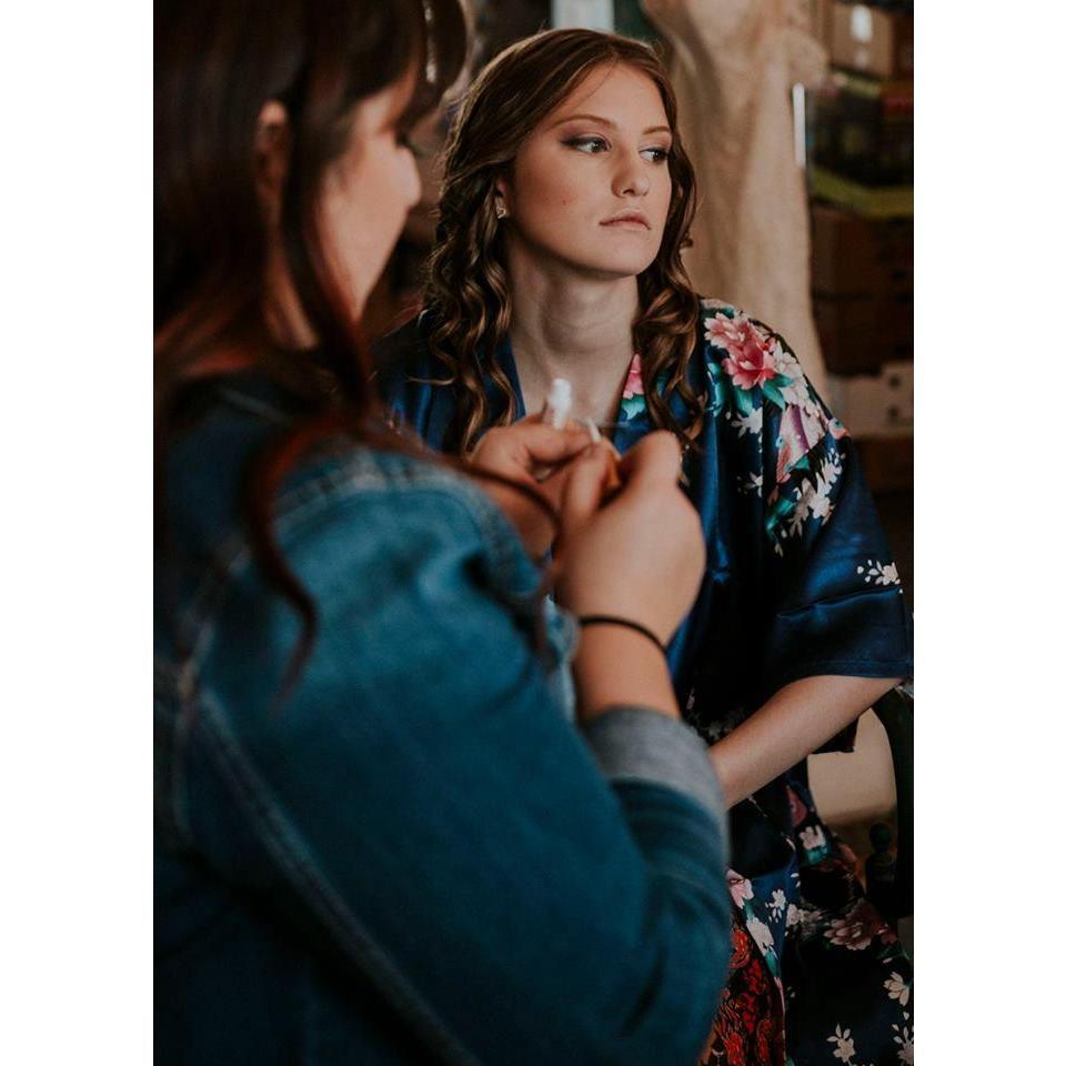 Kelly Freyman getting makeup done 
Photo credit to: A Heart That Beats For One Photography