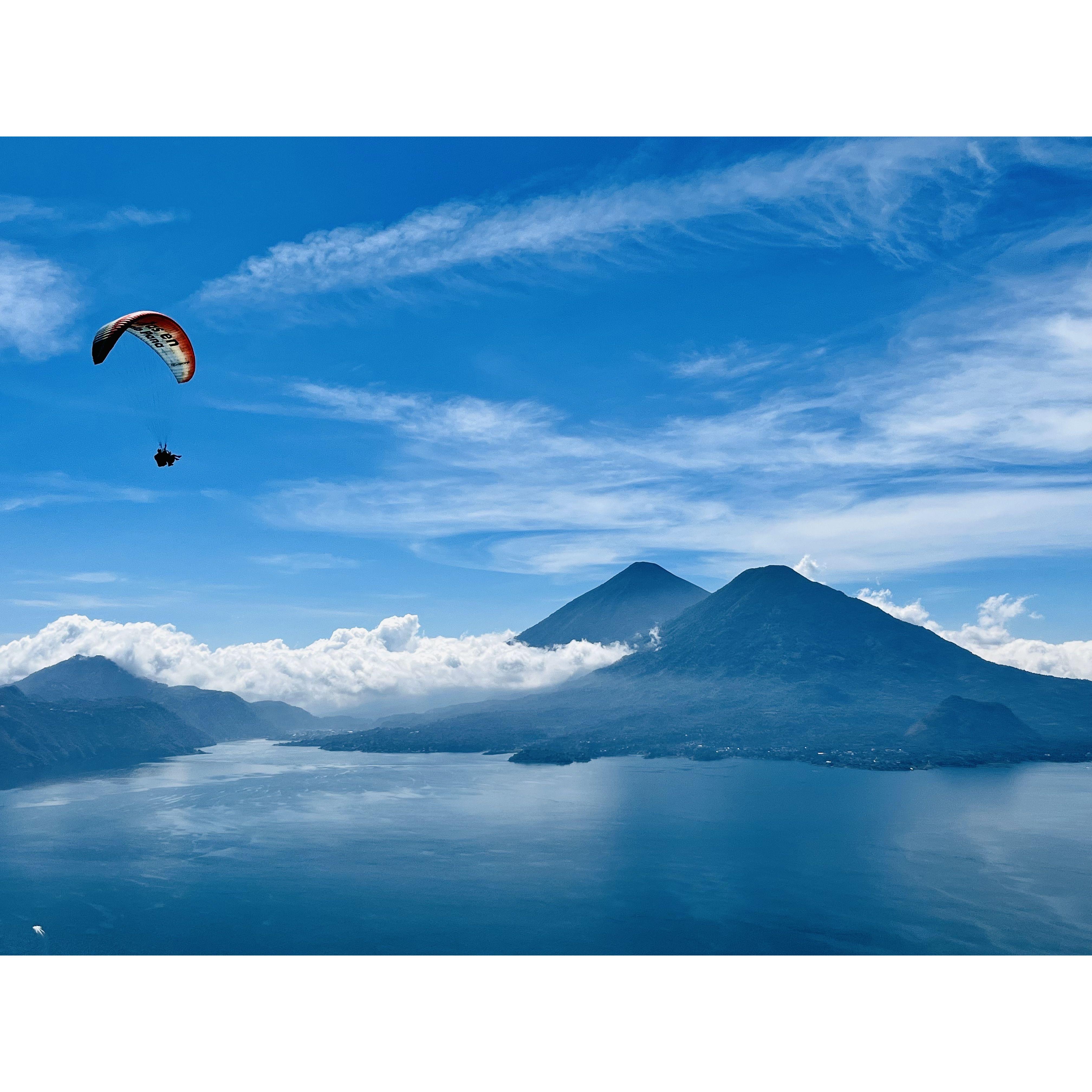 Paragliding in Guatemala (that's Ty!)