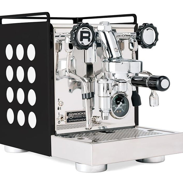 Rocket Espresso Appartamento 2.0 Espresso Machine | Heat Exchanger | 1.8L | (Black and White)